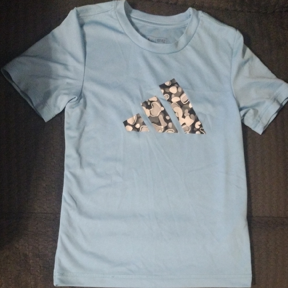 Adidas Kids Light Blue Logo Tee